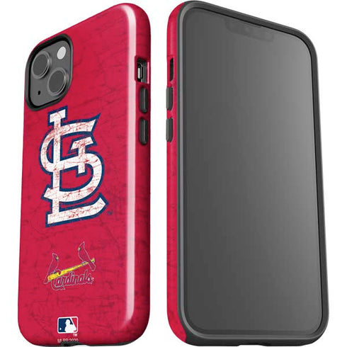 MLB St. Louis Cardinals - Solid Distressed iPhone 15 Impact Case