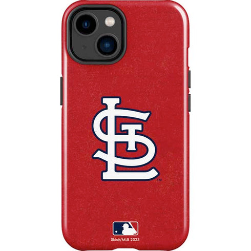 MLB St. Louis Cardinals - Solid Distressed iPhone 15 Plus Impact Case