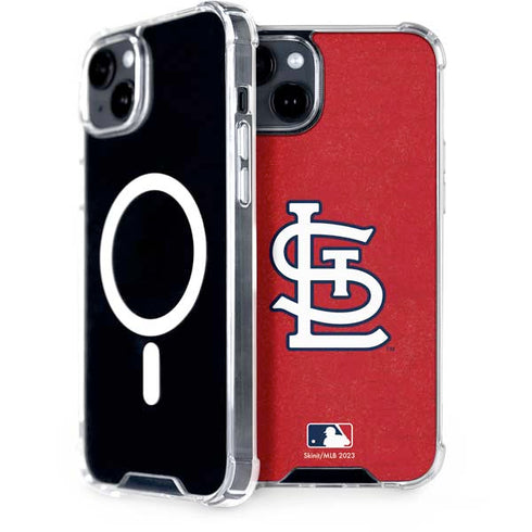 MLB St. Louis Cardinals - Solid Distressed iPhone 15 Plus MagSafe Case