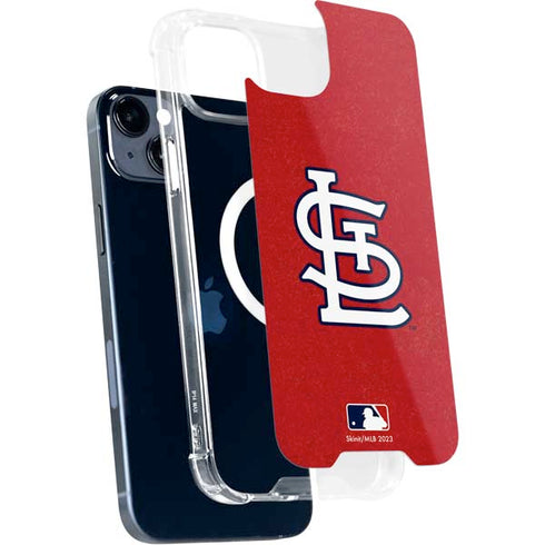 MLB St. Louis Cardinals - Solid Distressed iPhone 15 Plus MagSafe Case