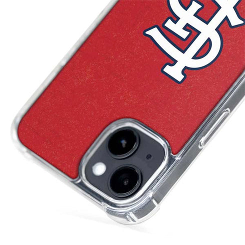 MLB St. Louis Cardinals - Solid Distressed iPhone 15 Plus MagSafe Case