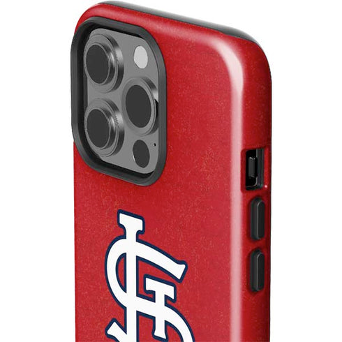 MLB St. Louis Cardinals - Solid Distressed iPhone 15 Pro Impact Case