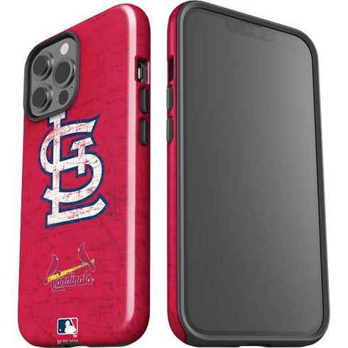MLB St. Louis Cardinals - Solid Distressed iPhone 15 Pro Max Impact Case