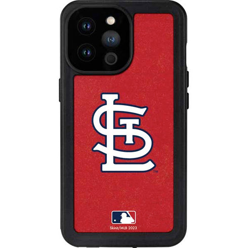 MLB St. Louis Cardinals - Solid Distressed iPhone 14 Pro Max Waterproof Case