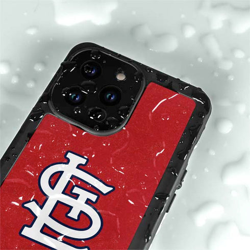 MLB St. Louis Cardinals - Solid Distressed iPhone 14 Pro Max Waterproof Case