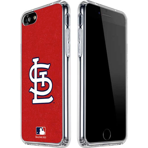 MLB St. Louis Cardinals - Solid Distressed iPhone SE (2nd & 3rd Gen) Clear Case