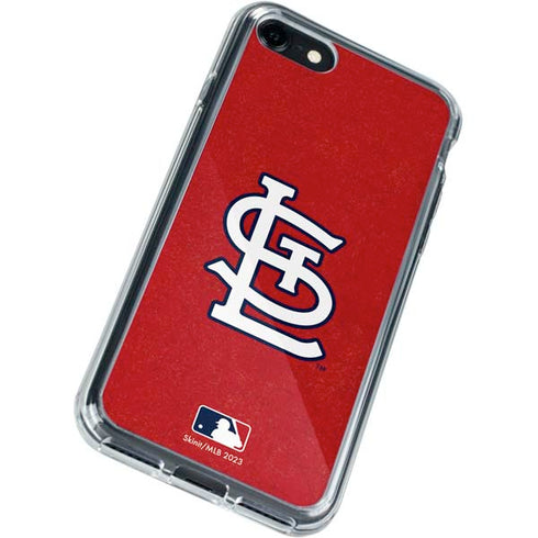 MLB St. Louis Cardinals - Solid Distressed iPhone SE (2nd & 3rd Gen) Clear Case