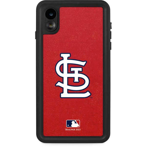MLB St. Louis Cardinals - Solid Distressed iPhone XR Waterproof Case