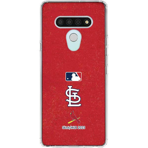 MLB St. Louis Cardinals - Solid Distressed LG Stylo 6 Clear Case