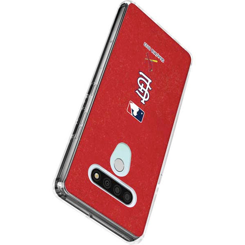 MLB St. Louis Cardinals - Solid Distressed LG Stylo 6 Clear Case