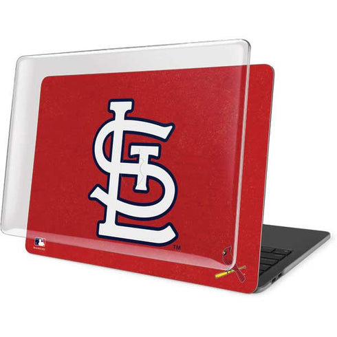 MLB St. Louis Cardinals - Solid Distressed MacBook Pro 16in (2019-20) Case plus Skin