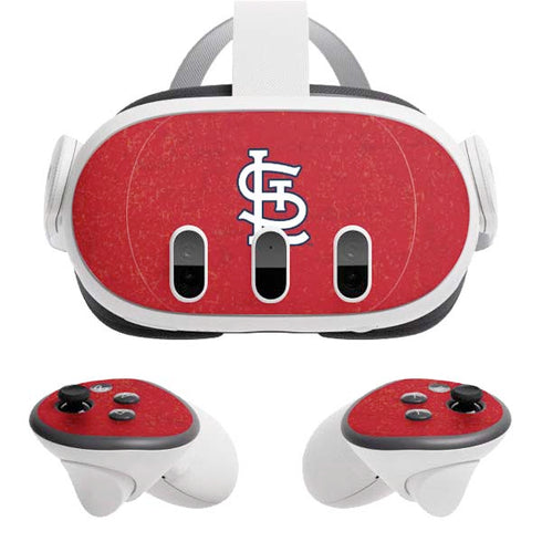 MLB St. Louis Cardinals - Solid Distressed Meta Quest 3 Skin