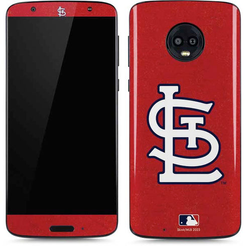 MLB St. Louis Cardinals - Solid Distressed Moto G6 Skin