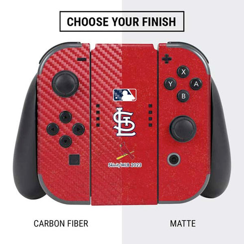 MLB St. Louis Cardinals - Solid Distressed Nintendo Switch Bundle Skin