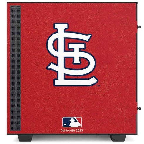 MLB St. Louis Cardinals - Solid Distressed NZXT H510 Compact ATX Mid-Tower Case Skin