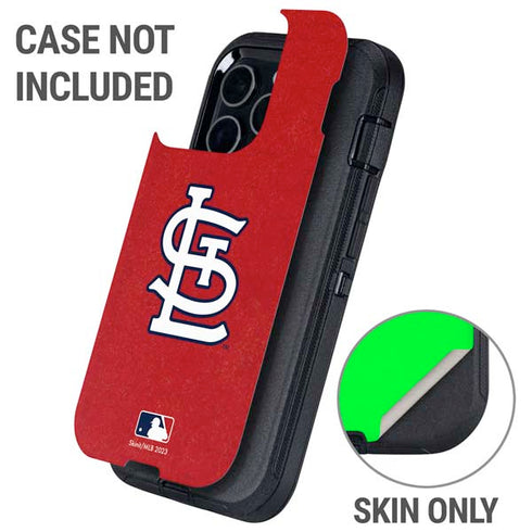 MLB St. Louis Cardinals - Solid Distressed Otterbox Defender iPhone Skin
