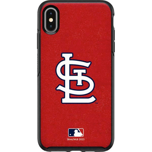 MLB St. Louis Cardinals - Solid Distressed Otterbox Symmetry iPhone Skin