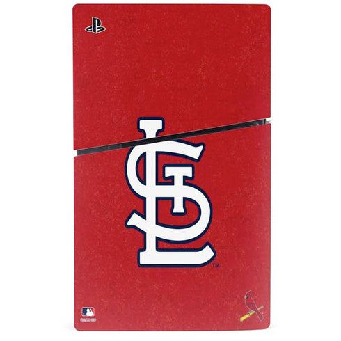 MLB St. Louis Cardinals - Solid Distressed PS5 Slim Digital Edition Bundle Skin
