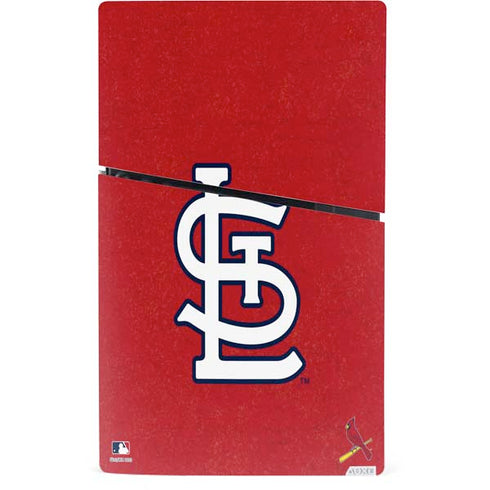 MLB St. Louis Cardinals - Solid Distressed PS5 Slim Digital Edition Bundle Skin