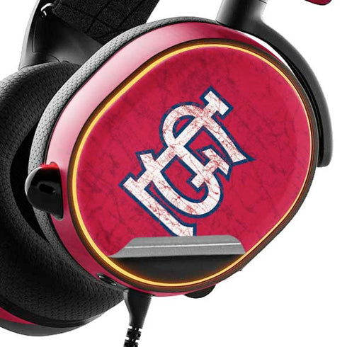 MLB St. Louis Cardinals - Solid Distressed SteelSeries Arctis 3 Skin