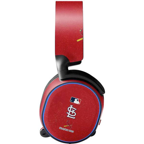 MLB St. Louis Cardinals - Solid Distressed SteelSeries Arctis 3 Skin