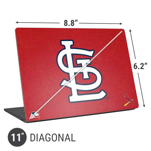 MLB St. Louis Cardinals - Solid Distressed Universal Laptop 11in (8.8 x 6.2in) Skin