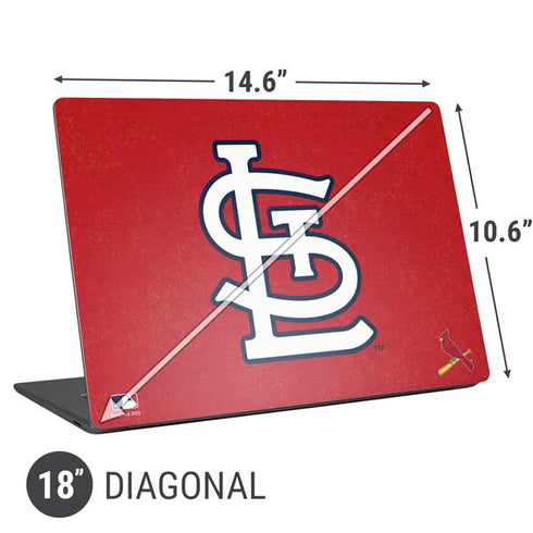 MLB St. Louis Cardinals - Solid Distressed Universal Laptop 18in (14.6 x 10.6in) Skin
