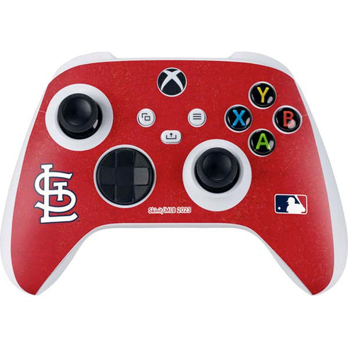 MLB St. Louis Cardinals - Solid Distressed Xbox Series S Controller Skin
