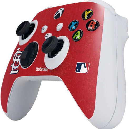 MLB St. Louis Cardinals - Solid Distressed Xbox Series S Controller Skin