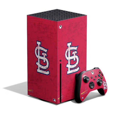 MLB St. Louis Cardinals - Solid Distressed Xbox Series X Bundle Skin