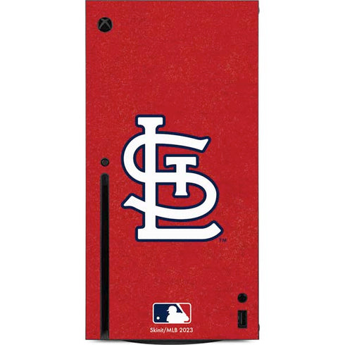 MLB St. Louis Cardinals - Solid Distressed Xbox Series X Console Skin