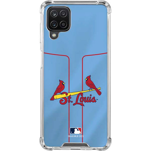 MLB St. Louis Cardinals Alternate/Away Jersey Galaxy A12 Clear Case