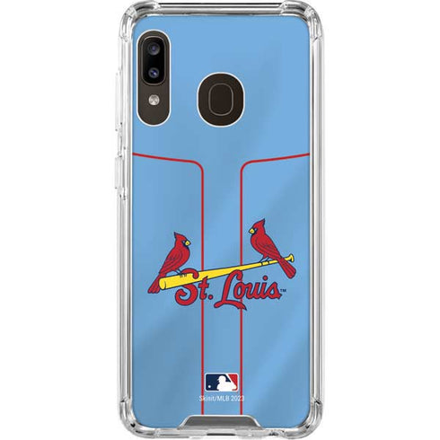 MLB St. Louis Cardinals Alternate/Away Jersey Galaxy A30 Clear Case