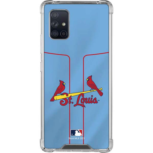 MLB St. Louis Cardinals Alternate/Away Jersey Galaxy A71 5G Clear Case