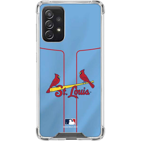MLB St. Louis Cardinals Alternate/Away Jersey Galaxy A72 5G Clear Case