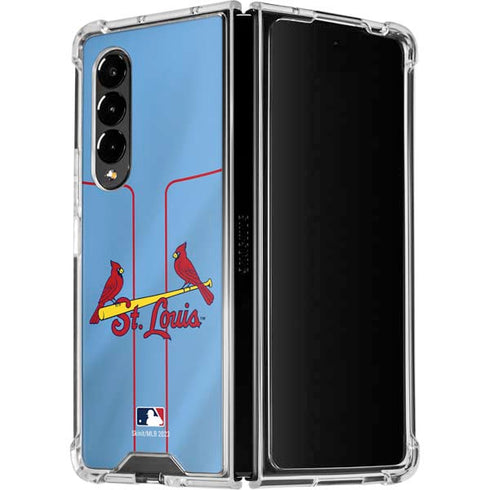 MLB St. Louis Cardinals Alternate/Away Jersey Galaxy Z Fold4 5G Clear Case