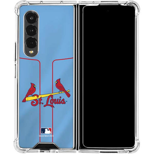 MLB St. Louis Cardinals Alternate/Away Jersey Galaxy Z Fold4 5G Clear Case