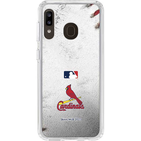 MLB St. Louis Cardinals Game Ball Galaxy A20 Clear Case