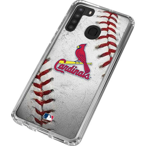 MLB St. Louis Cardinals Game Ball Galaxy A21 Clear Case