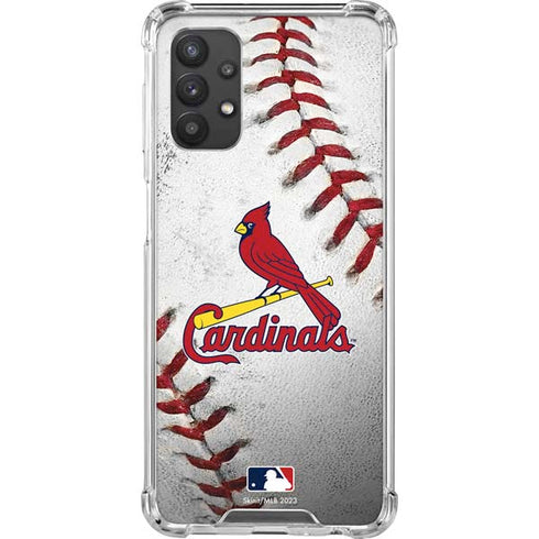 MLB St. Louis Cardinals Game Ball Galaxy A32 5G Clear Case