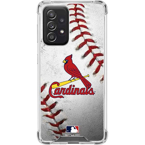 MLB St. Louis Cardinals Game Ball Galaxy A52 5G Clear Case
