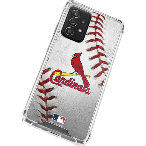 MLB St. Louis Cardinals Game Ball Galaxy A52 5G Clear Case