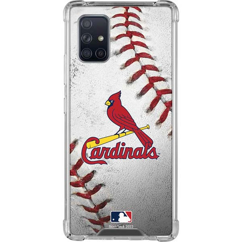MLB St. Louis Cardinals Game Ball Galaxy A71 5G Clear Case