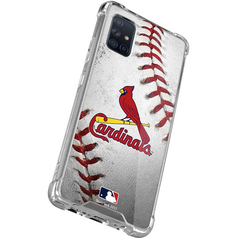 MLB St. Louis Cardinals Game Ball Galaxy A71 5G Clear Case
