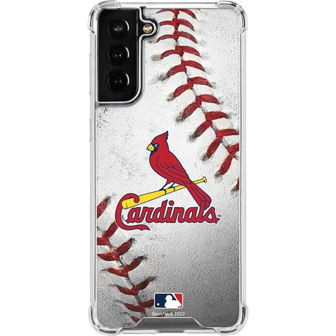 MLB St. Louis Cardinals Game Ball Galaxy S21 FE Clear Case