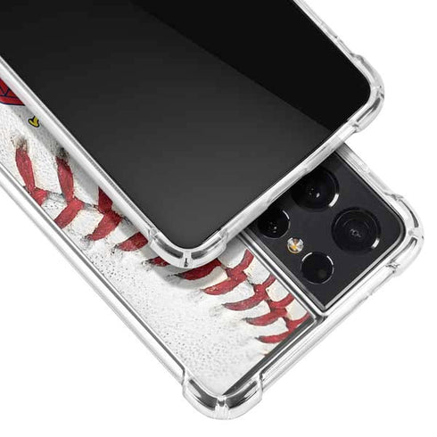MLB St. Louis Cardinals Game Ball Galaxy S21 Ultra 5G Clear Case
