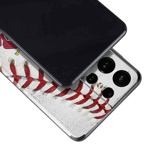 MLB St. Louis Cardinals Game Ball Galaxy S21 Ultra 5G Skin