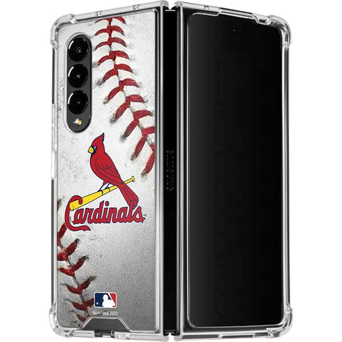 MLB St. Louis Cardinals Game Ball Galaxy Z Fold4 5G Clear Case