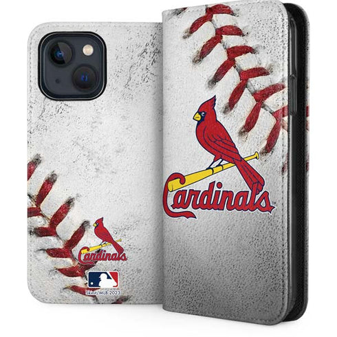 MLB St. Louis Cardinals Game Ball iPhone 14 Plus Folio Case