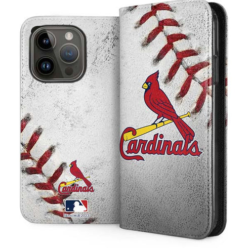 MLB St. Louis Cardinals Game Ball iPhone 14 Pro Folio Case